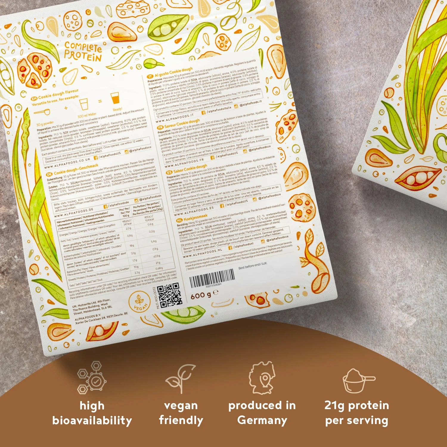 A+ Two - Vegan Protein - Cookie Dough Flavour