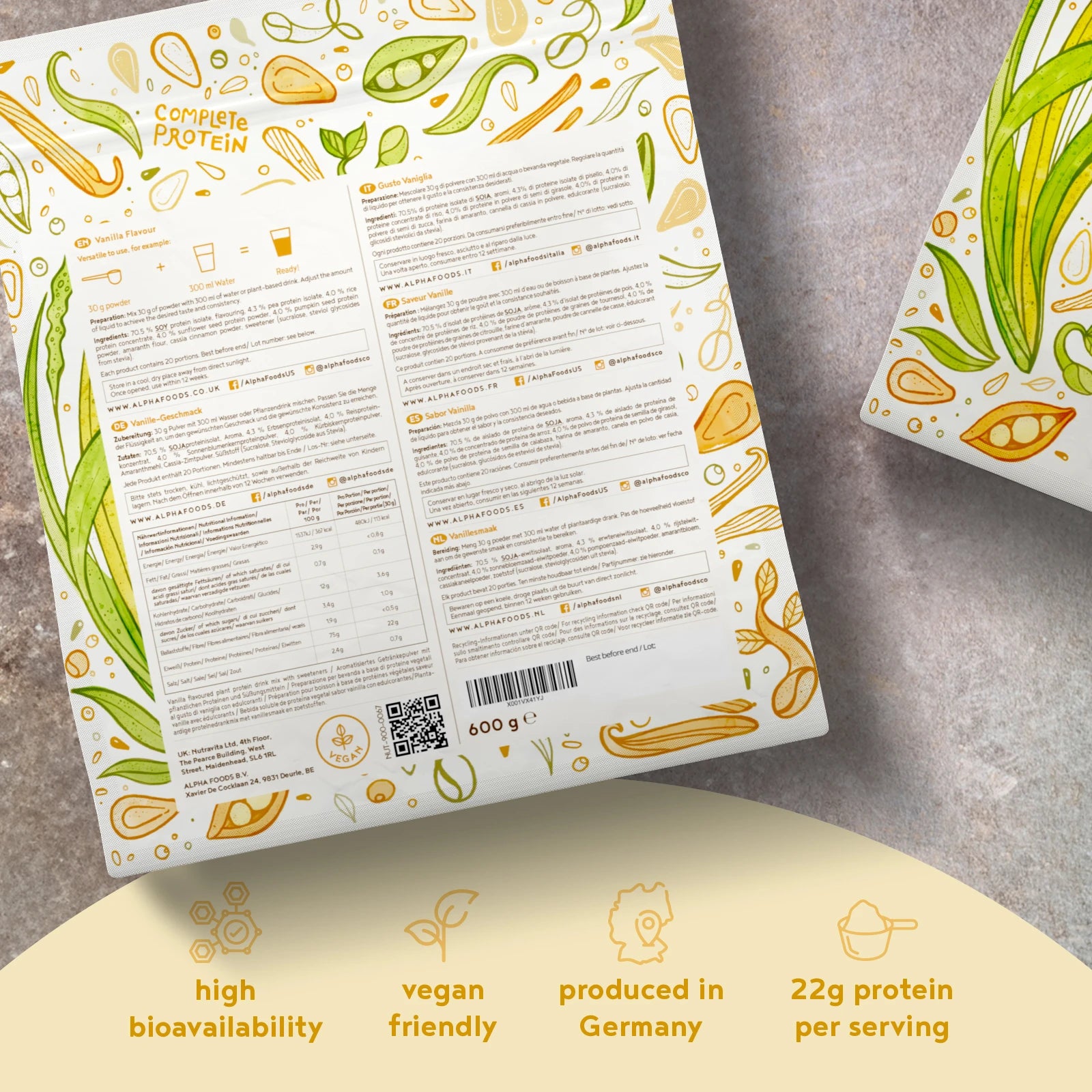 A+ Four - Vegan Protein - Vanilla Flavour