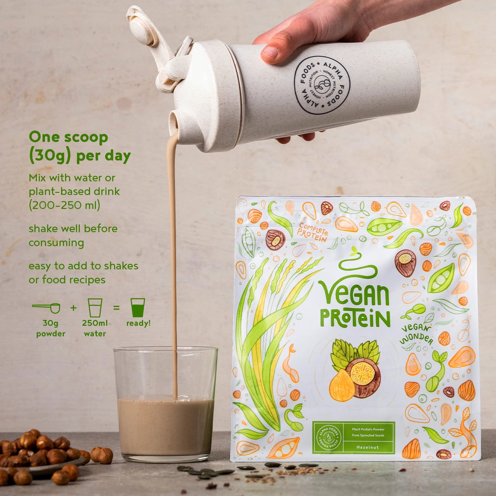 A+ Four - Vegan Protein - Hazelnut Flavour