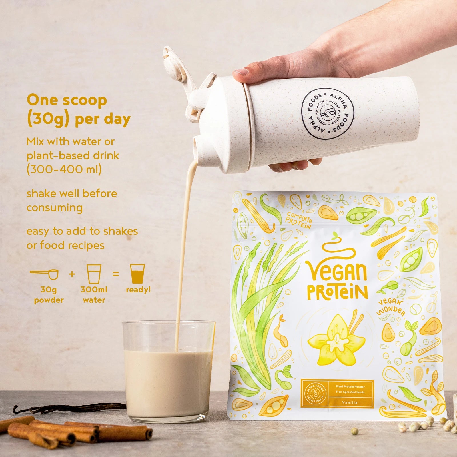 A+ Six - Vegan Protein - Vanilla Flavour