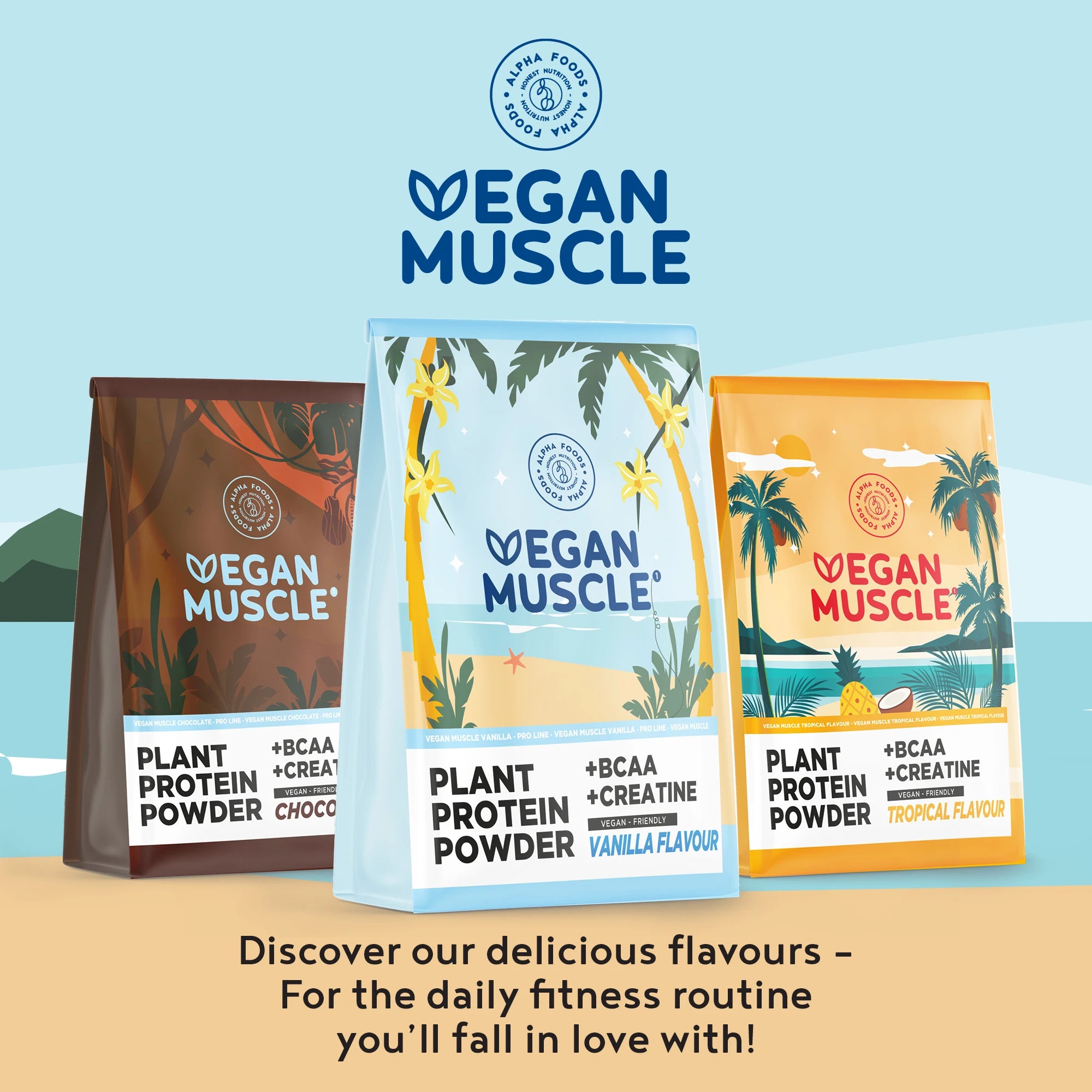A+ Seven - Vegan Muscle  - Creatine & BCAA Protein -  Vanilla Flavour