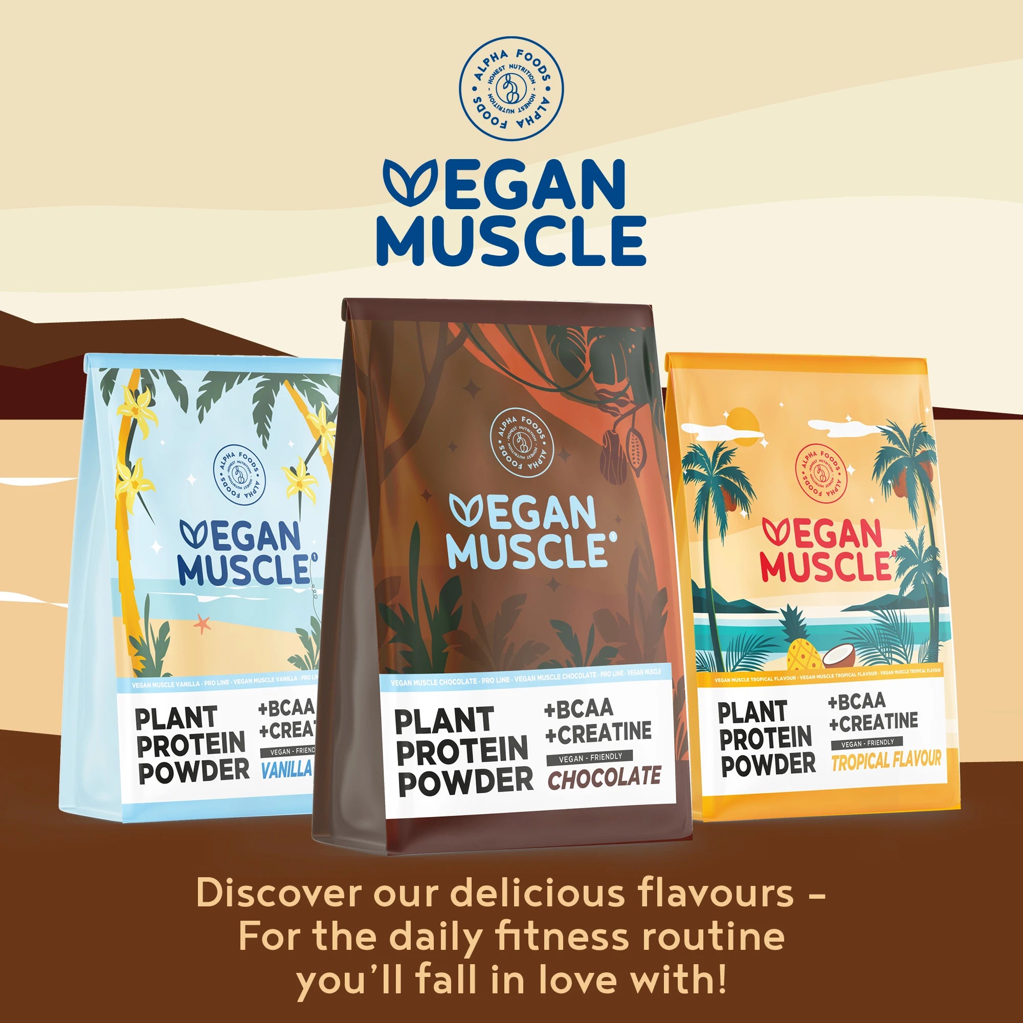A+ Seven - Vegan Muscle  - Creatine & BCAA Protein -  Chocolate