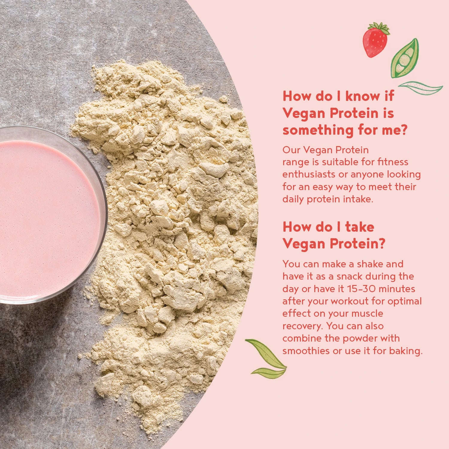 A+ Three - Vegan Protein - Strawberry Flavour
