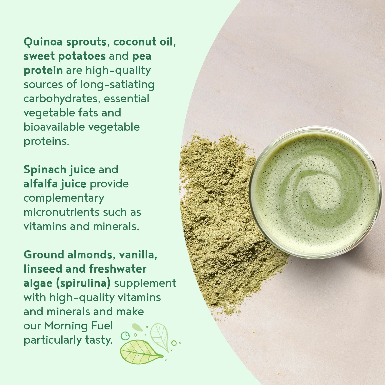 A+ Three - Morning Fuel - Breakfast Smoothie - Matcha & Vanilla Flavour