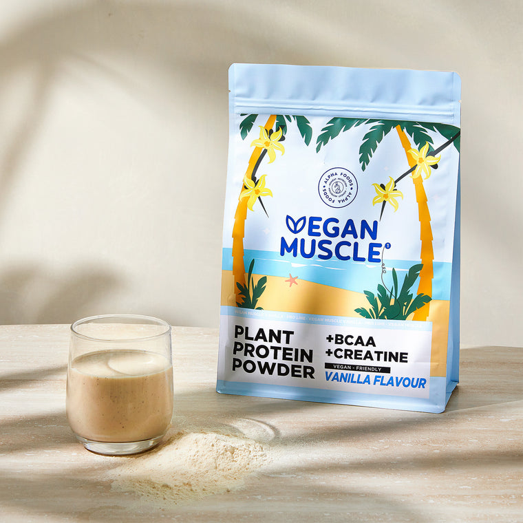 Vegan Muscle  - Creatine & BCAA Protein -  Vanilla Flavour