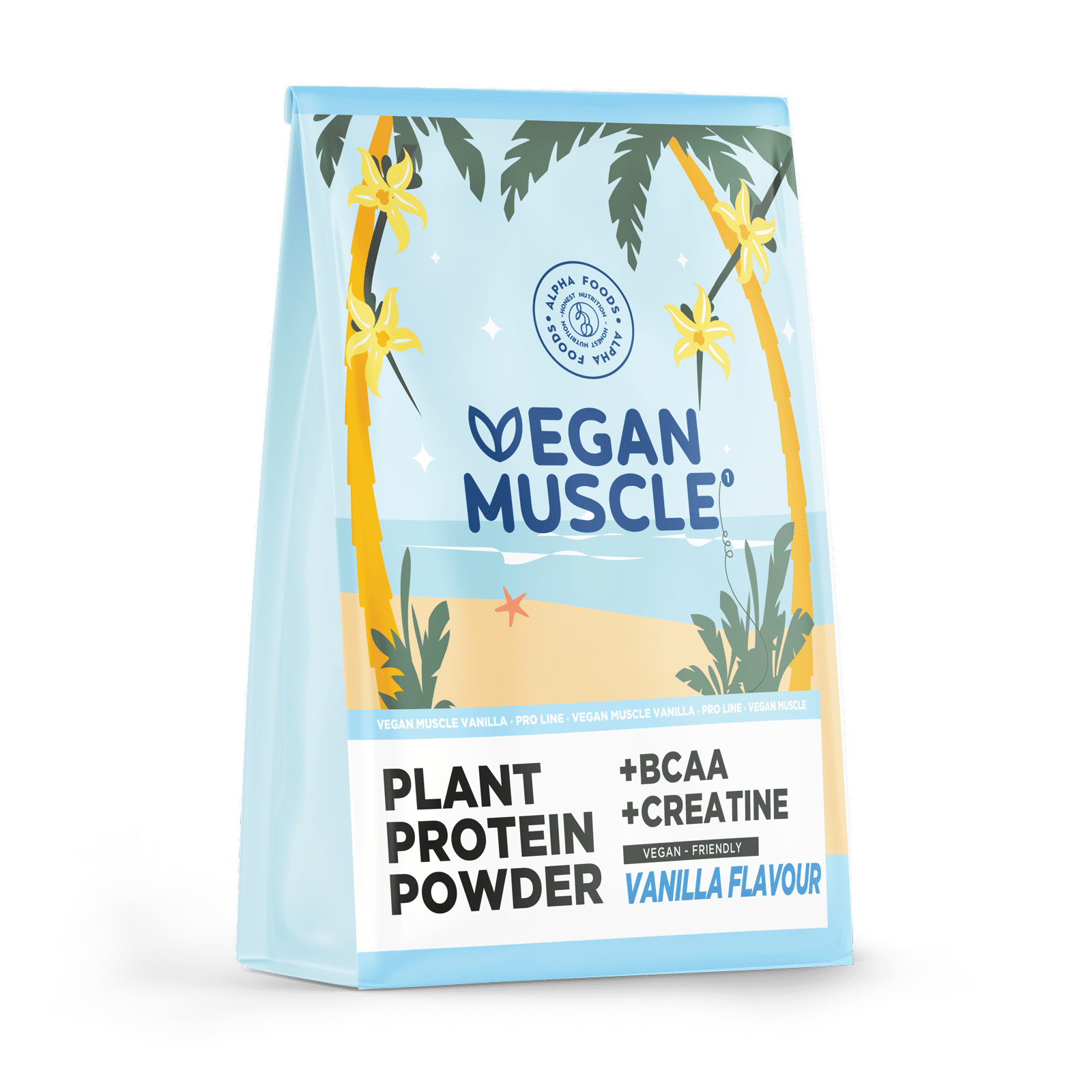 Vegan Muscle - Creatine & BCAA Protein - Vanilla Flavour | Alpha Foods